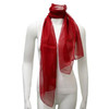 Red Long Sheer Chiffon Scarf 12 PACK 21" x 60" 2133D