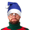 Blue Santa Hats Bulk Classic Felt 12 PACK 22.5" Standard Adult SIze1512B