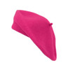 Hot Pink Beret Artist Hat 100% Wool 22.5" Standard Adult Size  1368HP