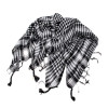 White & Black Arab Shemagh Houndstooth Scarf  2073BW