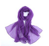 Purple Long Sheer Chiffon Scarf 12 PACK  21" x 60" 2134PU