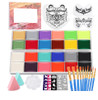 Face Paint Super Value Kit 22 Colors Face Paint Kit Includes Paint Tray, Sponges, Brushes and Stencils, Professional Face Painting Kit Non Toxic for Kids and Adults Halloween Makeup 1999  