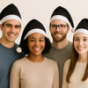 Black Santa Hats Bulk Classic Felt 12 PACK 22.5" Standard Adult SIze 1512BL
