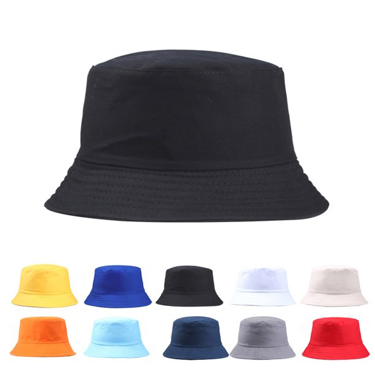 Plain bucket deals hats bulk