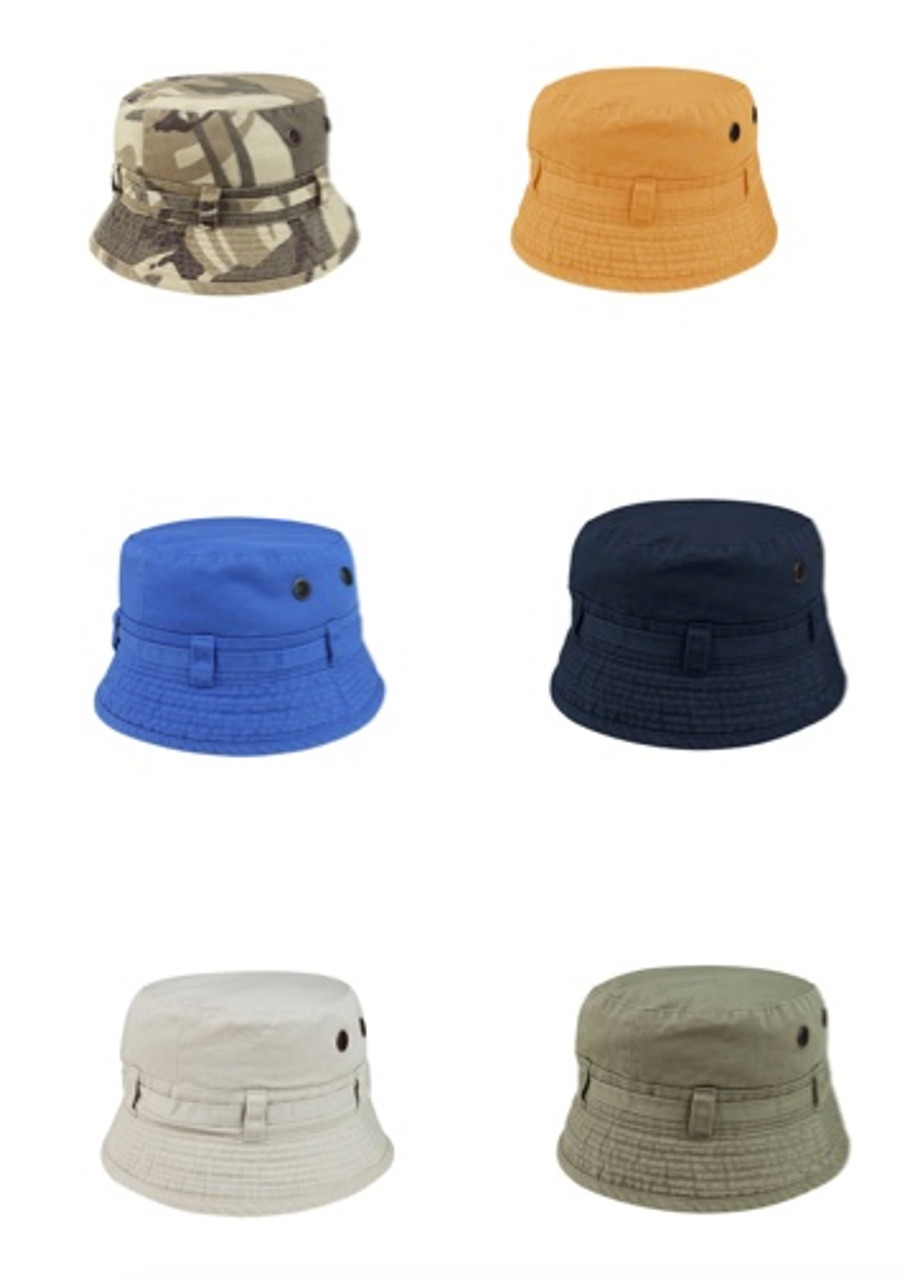 Bucket Hats Bulk | Beach Hats Bulk | 12 PACK 10+ Colors 22.5 Standard  Adult 5821ALL