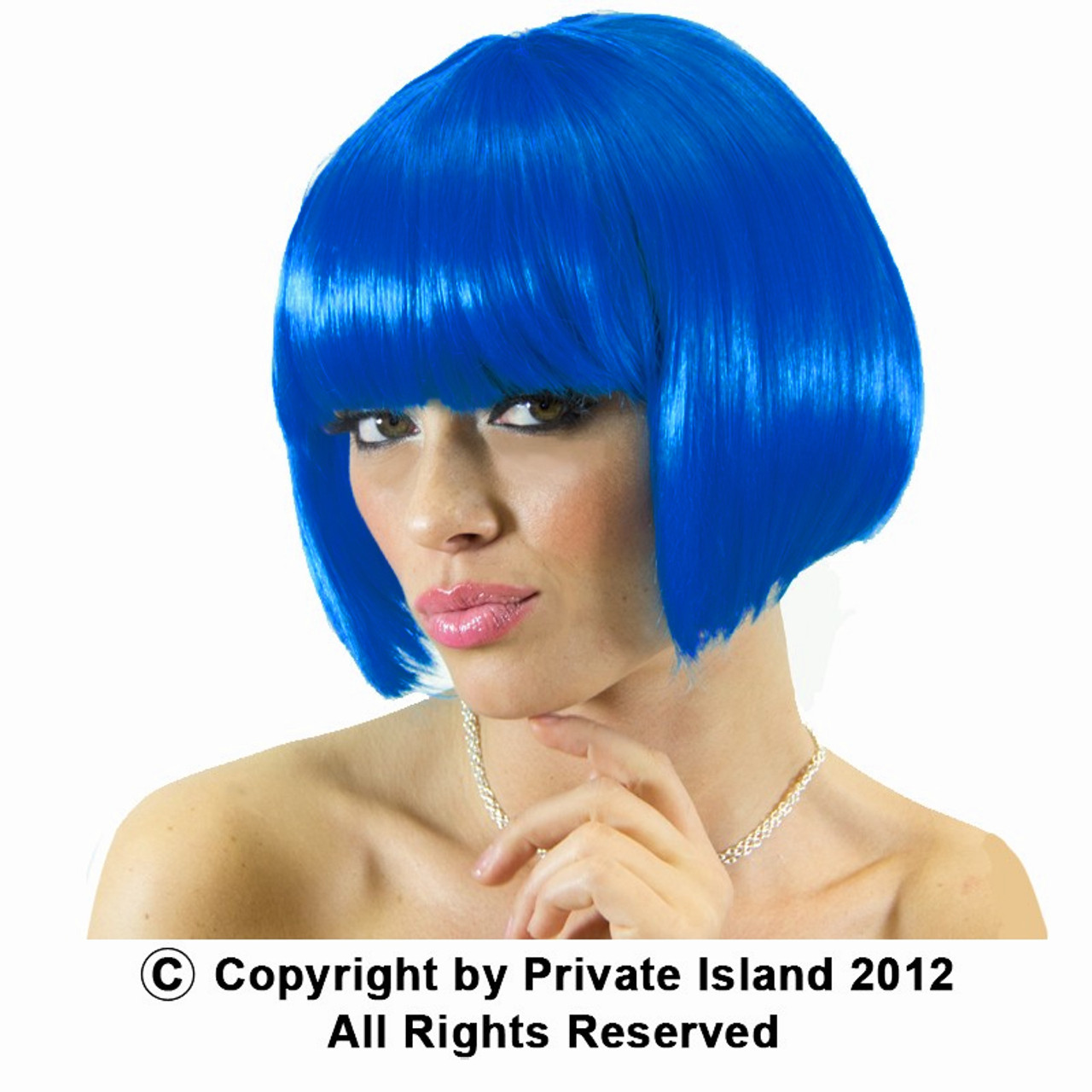 Blue Bob Wig Short Wig Costume Supermodel 6044 