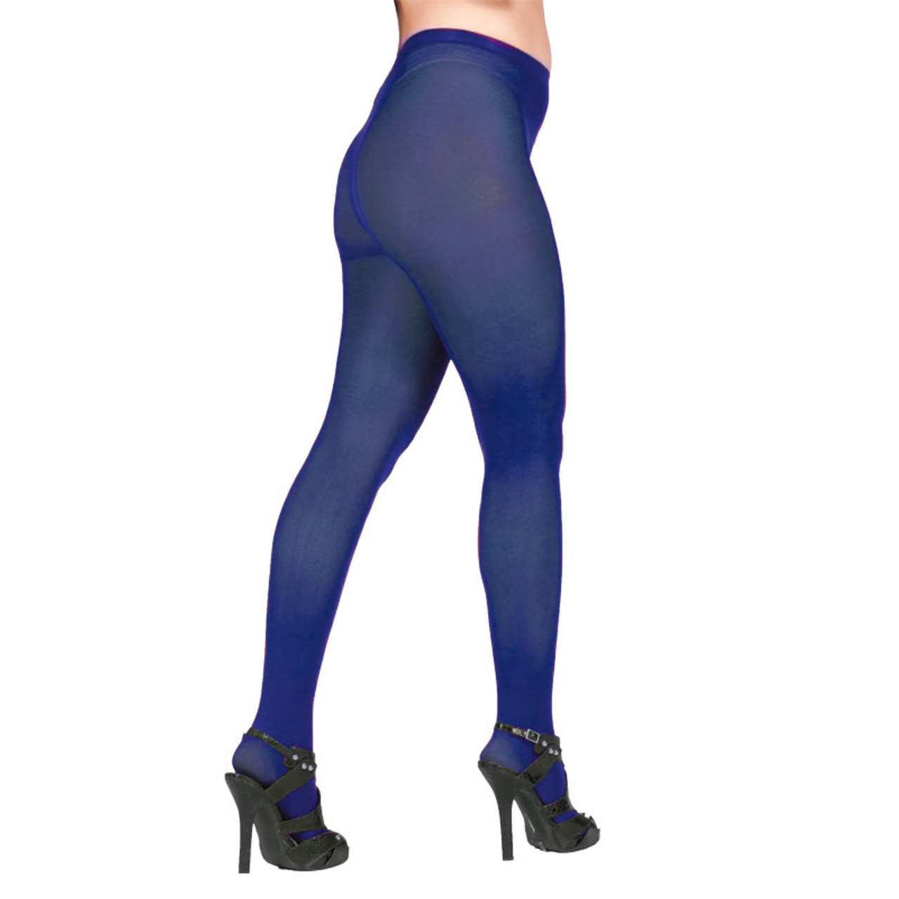 Blue Tights for Women Soft and Durable Opaque Pantyhose Tights