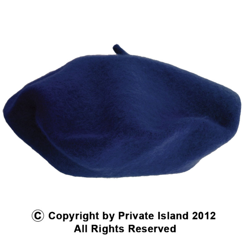 Navy Blue Wool Beret 1367