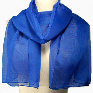 royal blue chiffon shawl