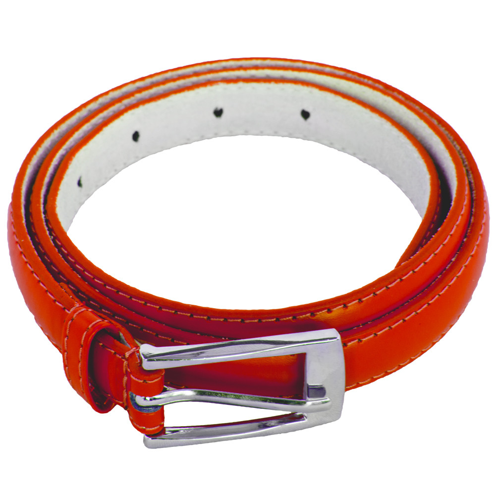 red skinny belt