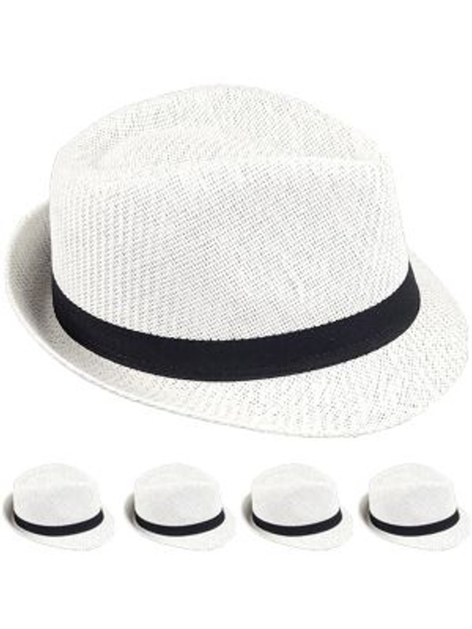 White Cuban Fedora Hats  Cuban Style Fedora Hats