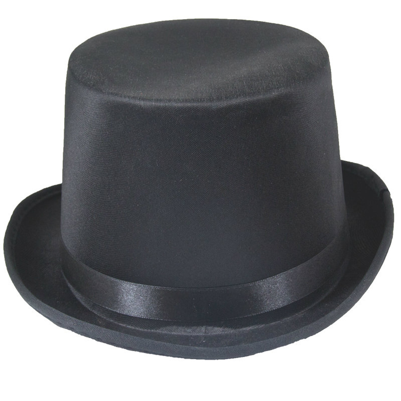 black satin top hat