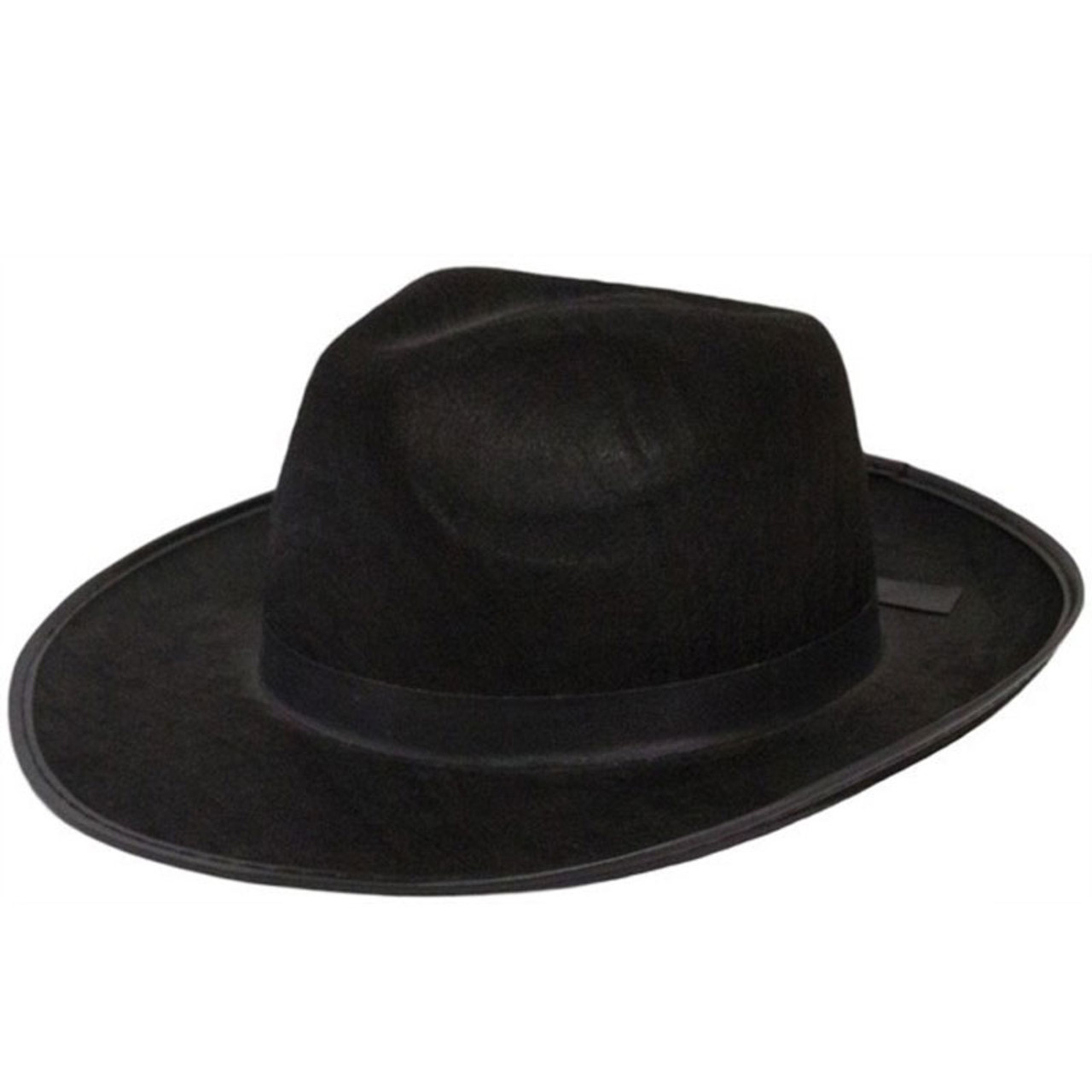 Mens Wide Brim Fedora Hats, Black Wide Brim Hat