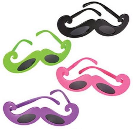 Mustache Glasses Sunglasses Mixed Colors 12 PACK 7121 Private Island