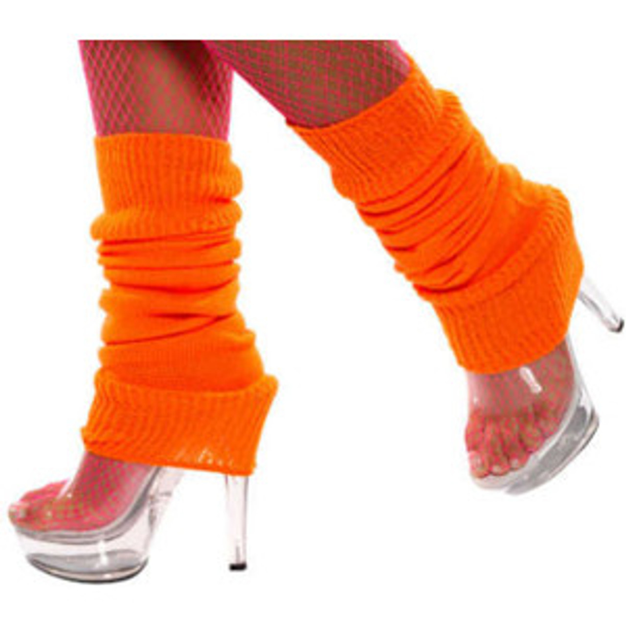80's Neon Orange Leg Warmer 6749 - Private Island Party