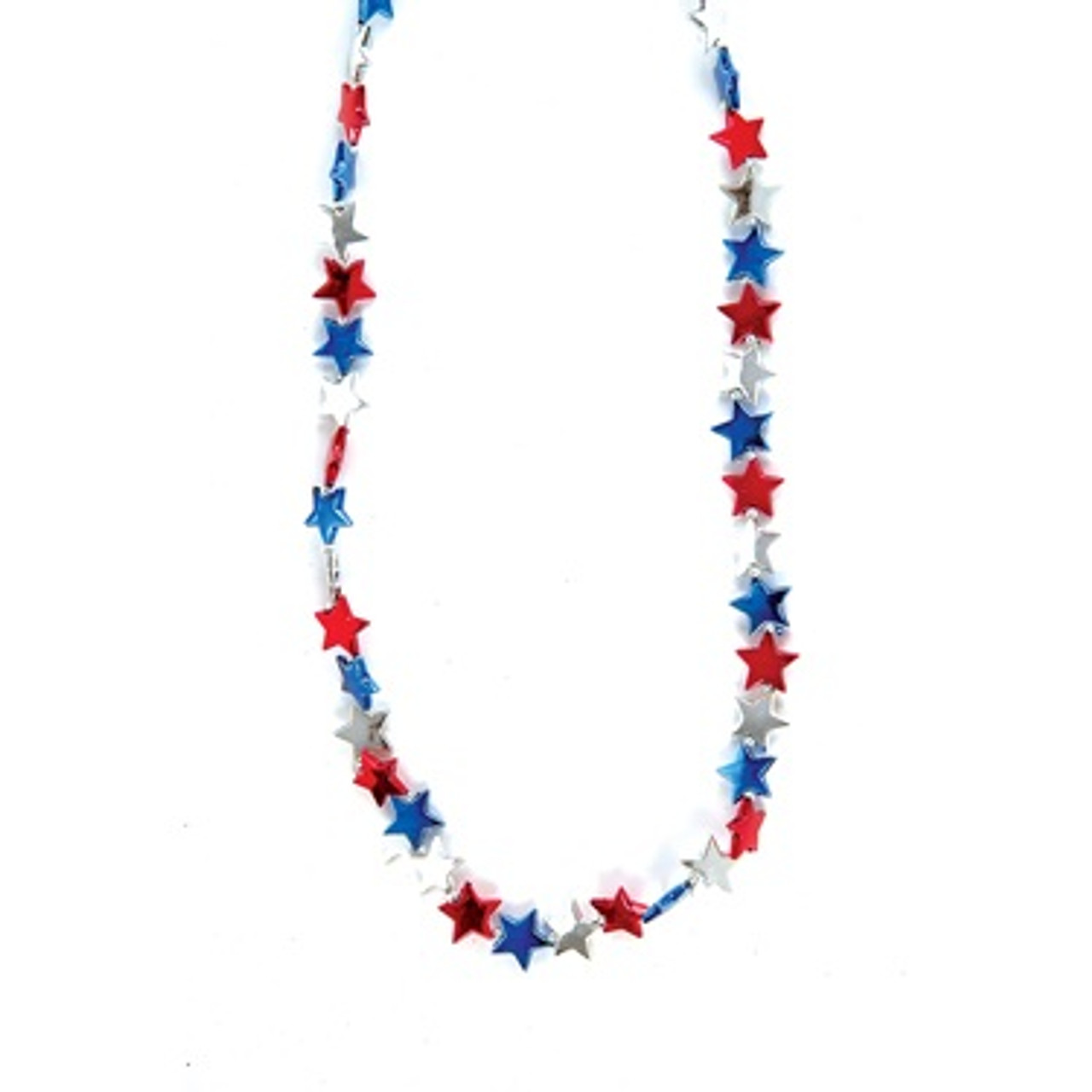 日本未入荷 Copping Zone - Colorful Beads Star Necklace Red, Blue & Silver Star Necklace 6597 - Private Island Party