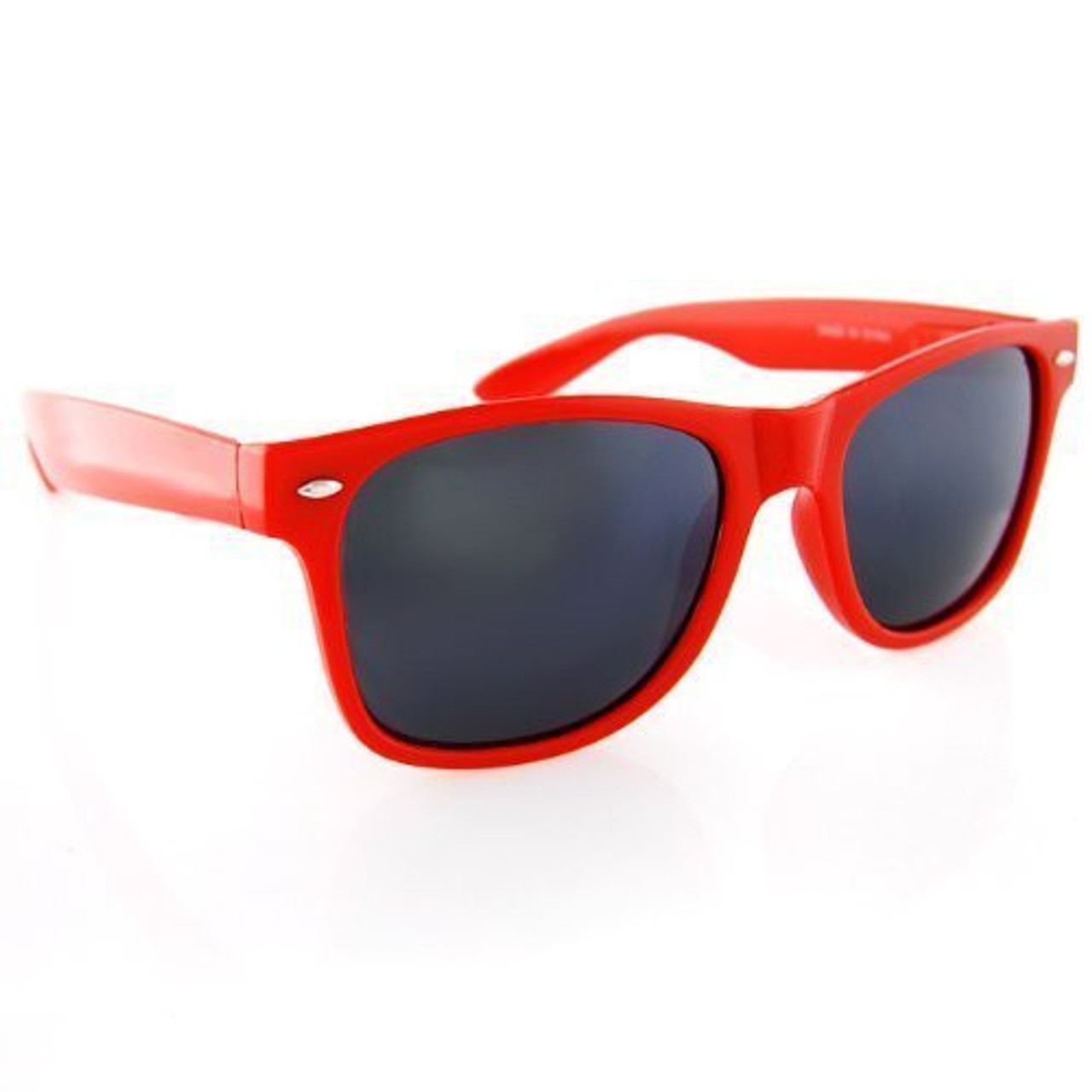 red sunglasses wayfarer