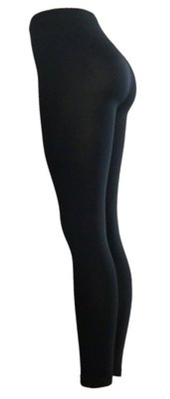 Black Footless Tights with Lace Bottom 12 PACK 8014D - Private Island Party