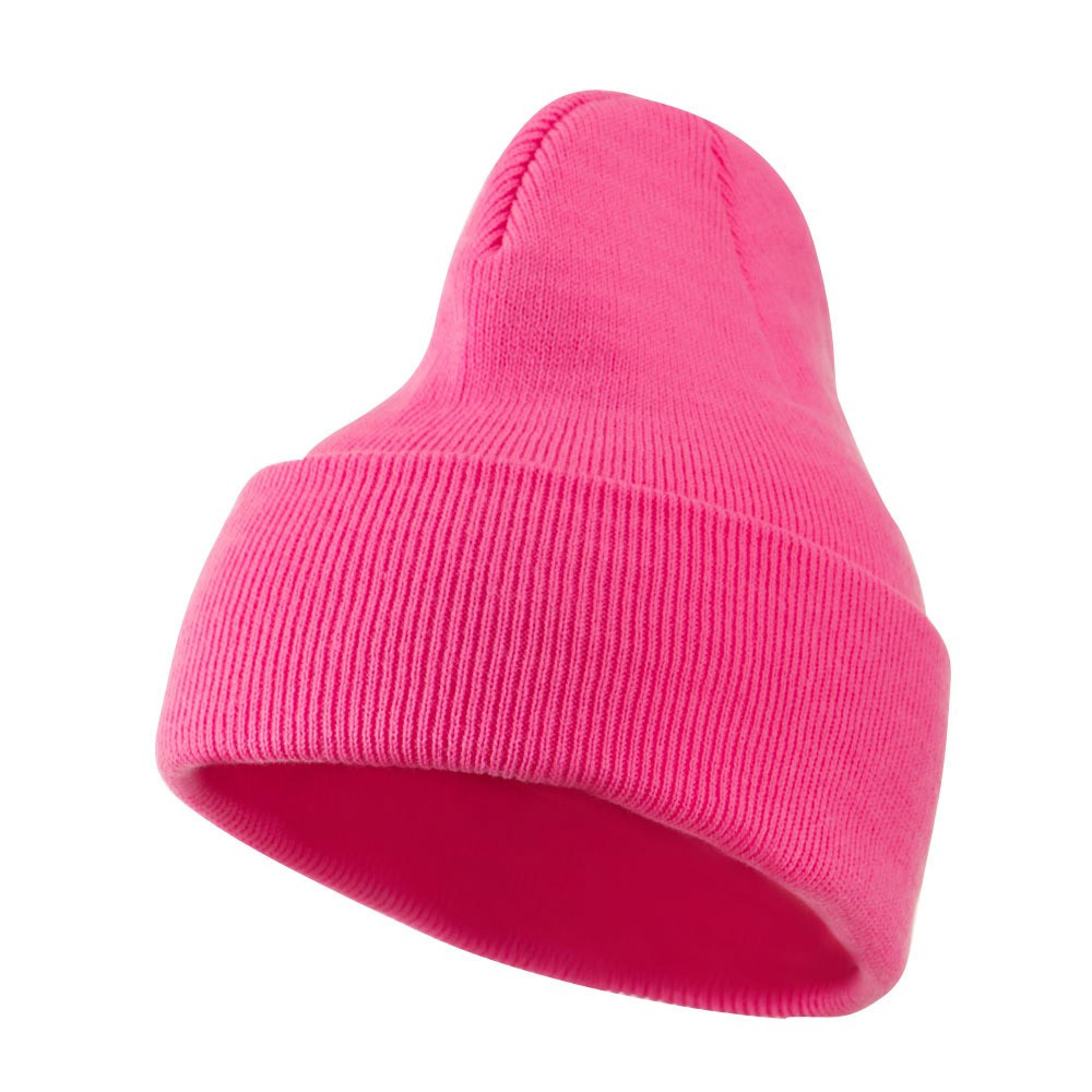 Beanie Long Hat Hot Pink Retro 5765