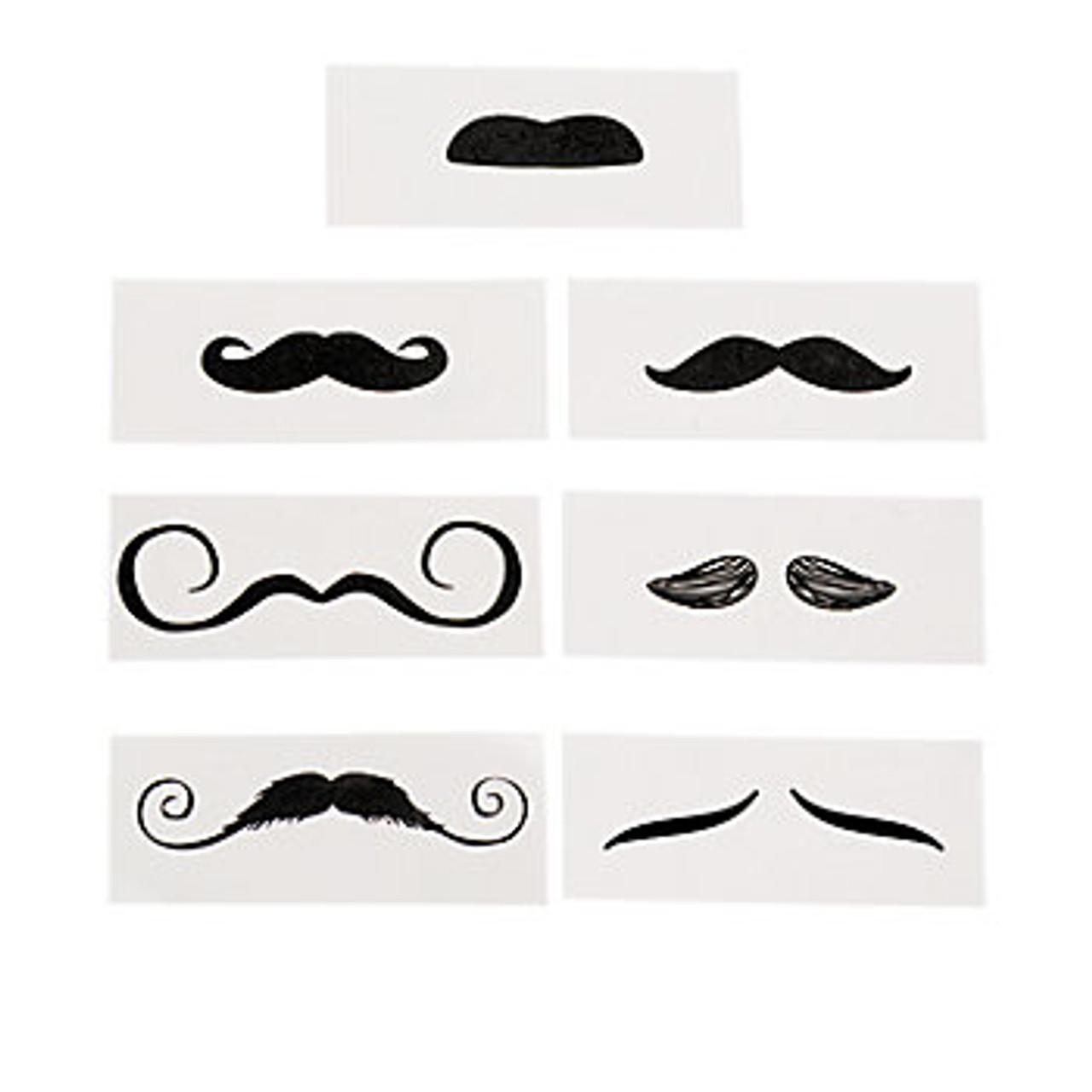 Black Crescent Diamond & Small Mustache Pattern Temporary Tattoo Sticker  For Fingers, Wrists And Other Small Body Parts | SHEIN USA