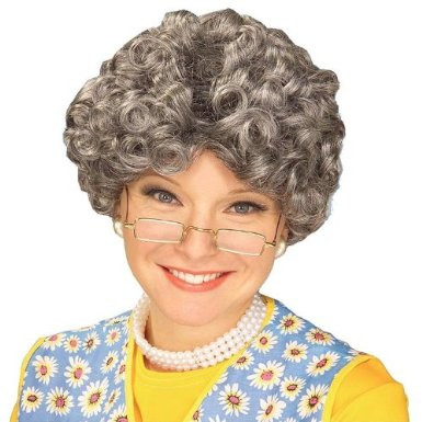 afro granny wig