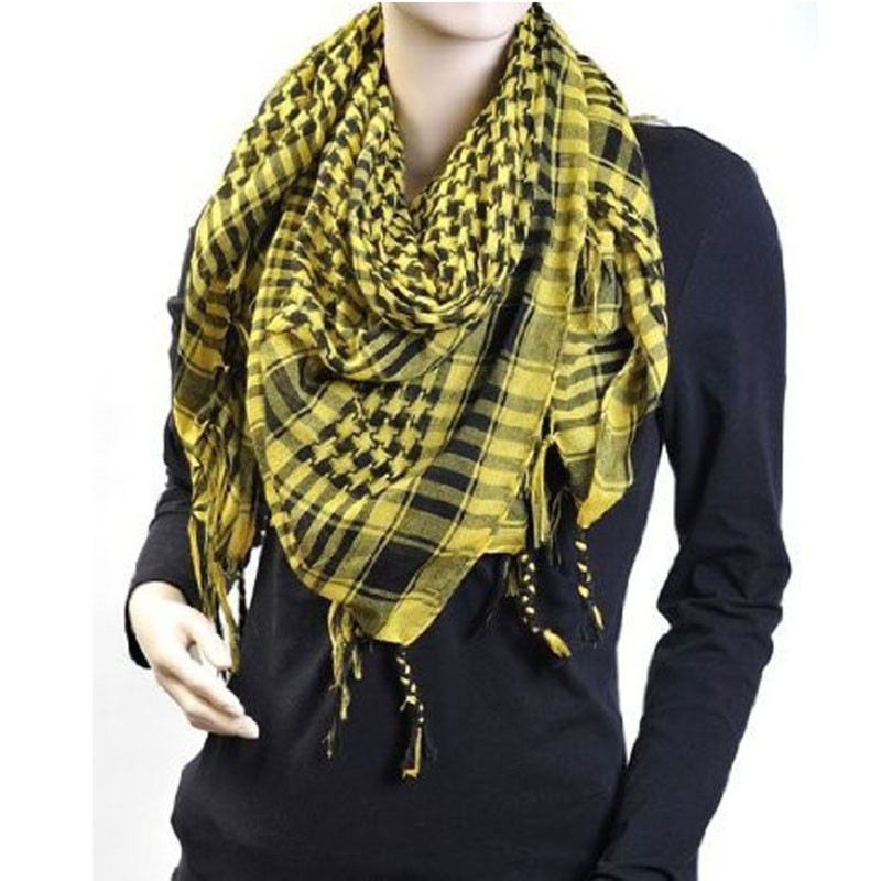 yellow black scarf