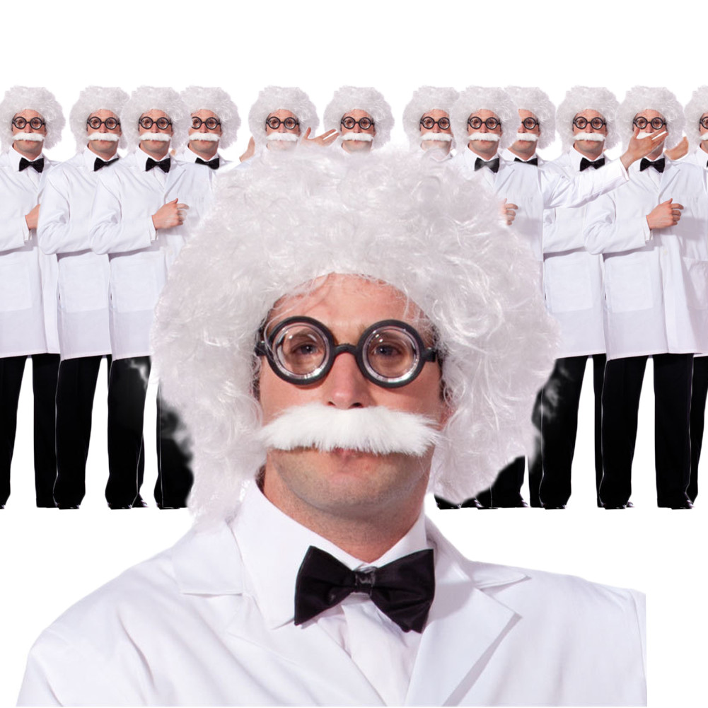 Einstein Wig and Mustache 12 PACK WS6021D - Private Island ...
