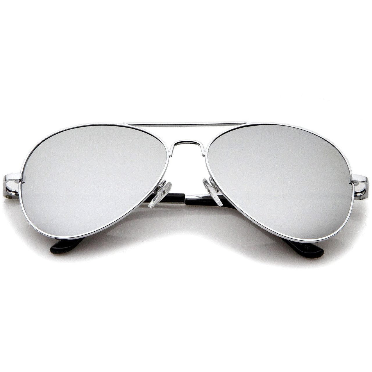 Bulk Silver Aviator Sunglasses 