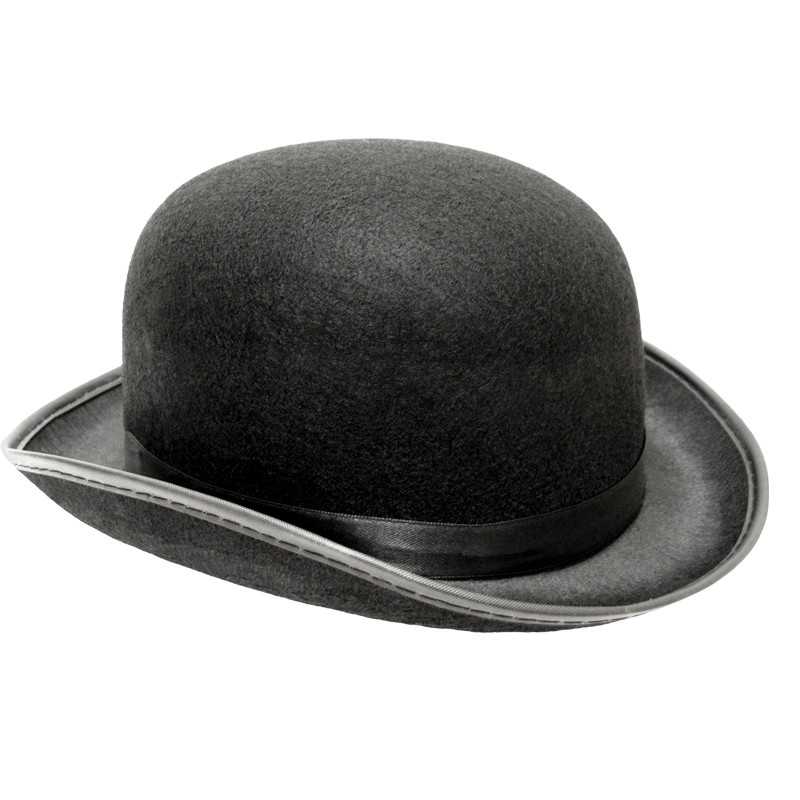 Derby Hat Bulk Black Felt 12 PK Wholesale 1496D