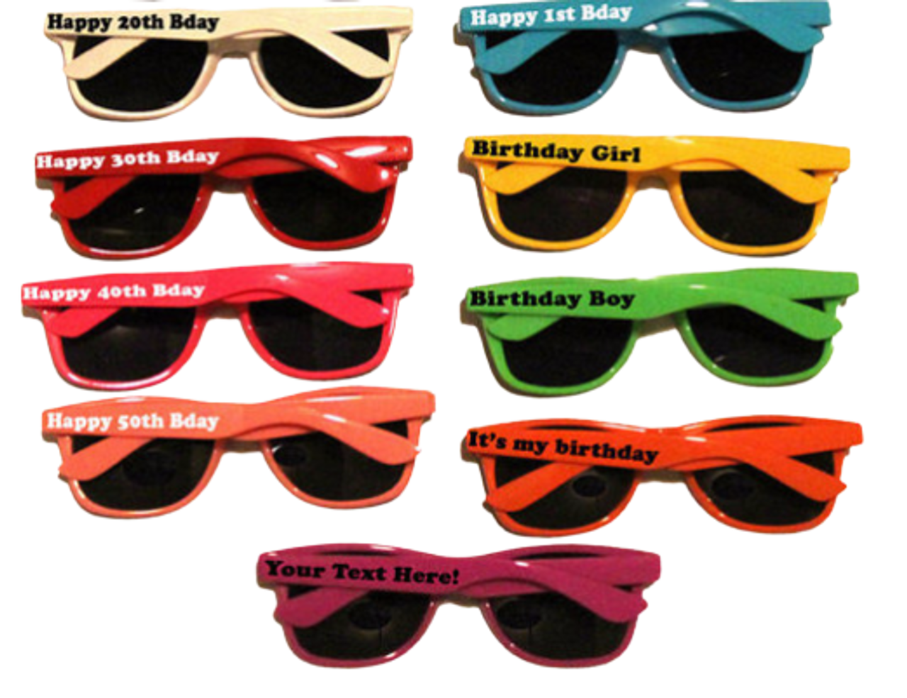 Bulk Wholesale Lot - Neon Party Sunglasses - Funny Party hats 