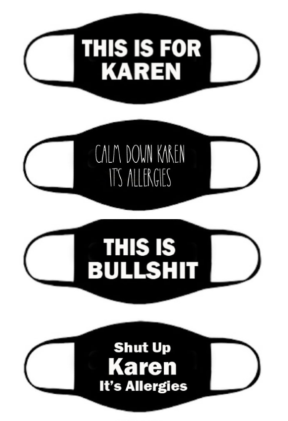 Karen Halloween Face Mask Cotton Face Mask Adult Double Ply Soft Cotton