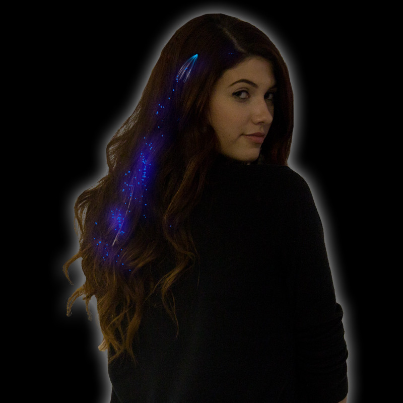 Green Starlight Fiber Optic Hair Extensions 6162