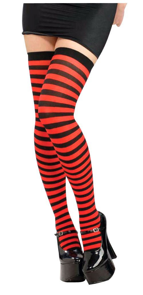 Harlequin Purple and Black Thigh Highs 8145