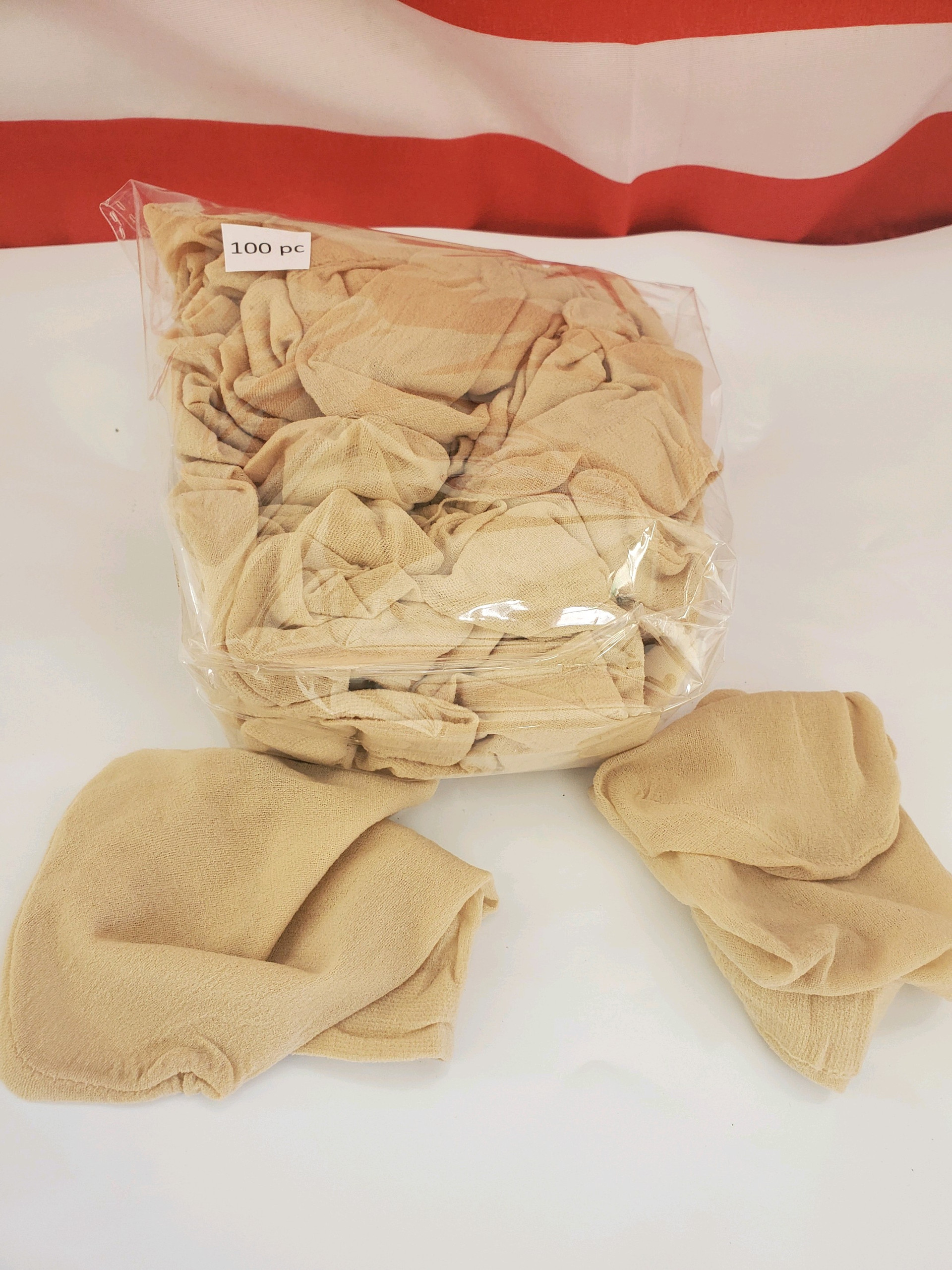 Hair Nets Bulk Tan/Nude 100 Pack 12" Width for Foodservice/Hospitals 218EF