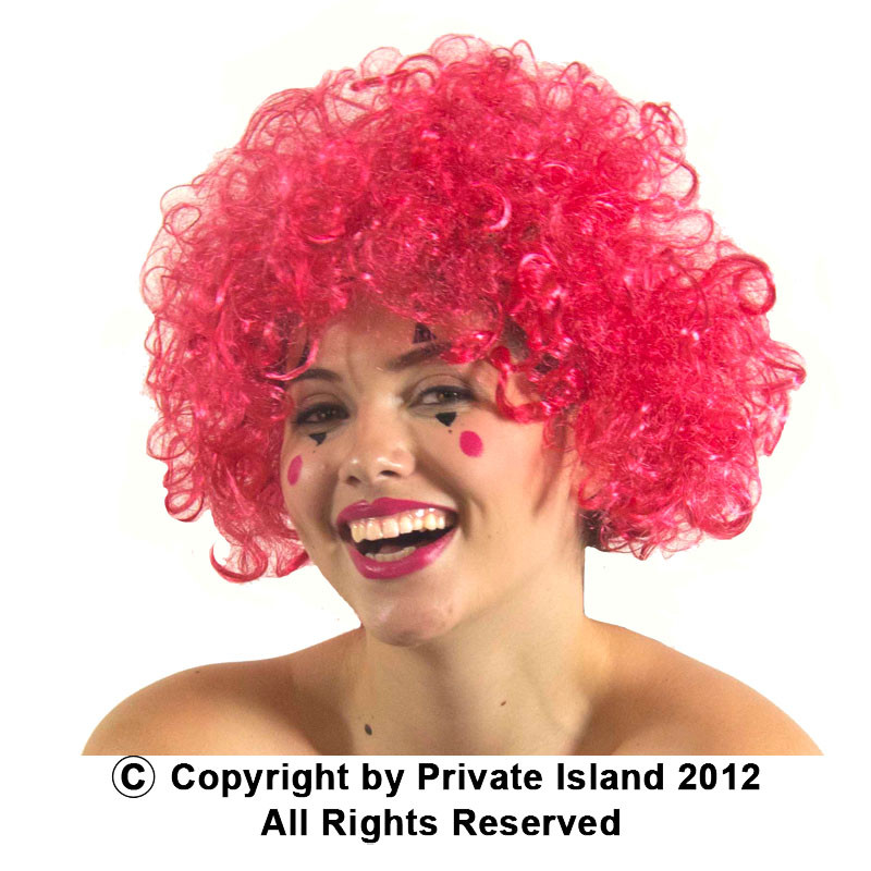 Pink & Black Mohican Ladies Wig Punk Mowhawk