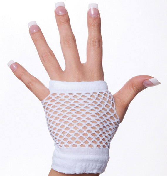 80's Short Gloves Neon Orange 1236