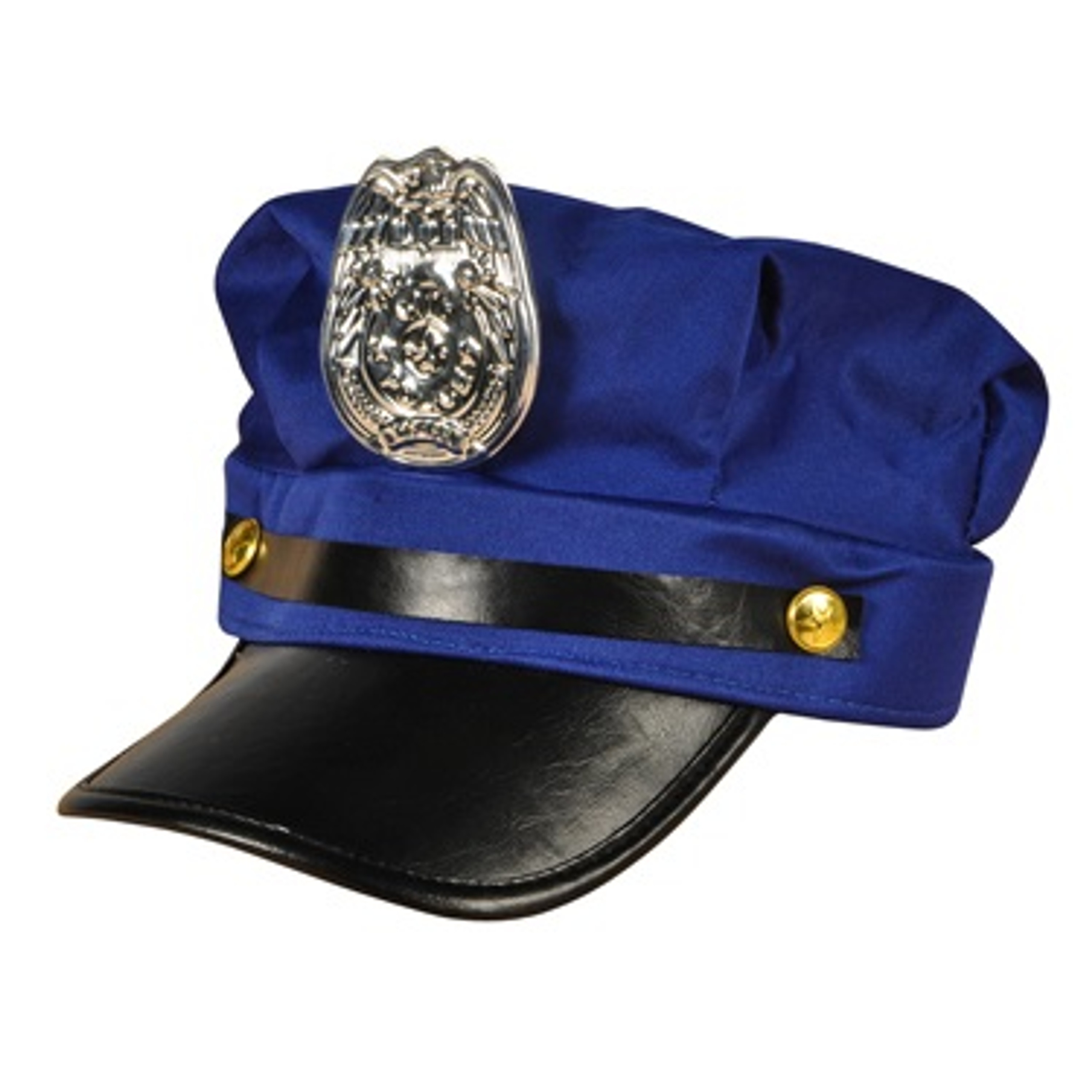 Black Police Hat with Badge 1433 | Privateislandparty.com