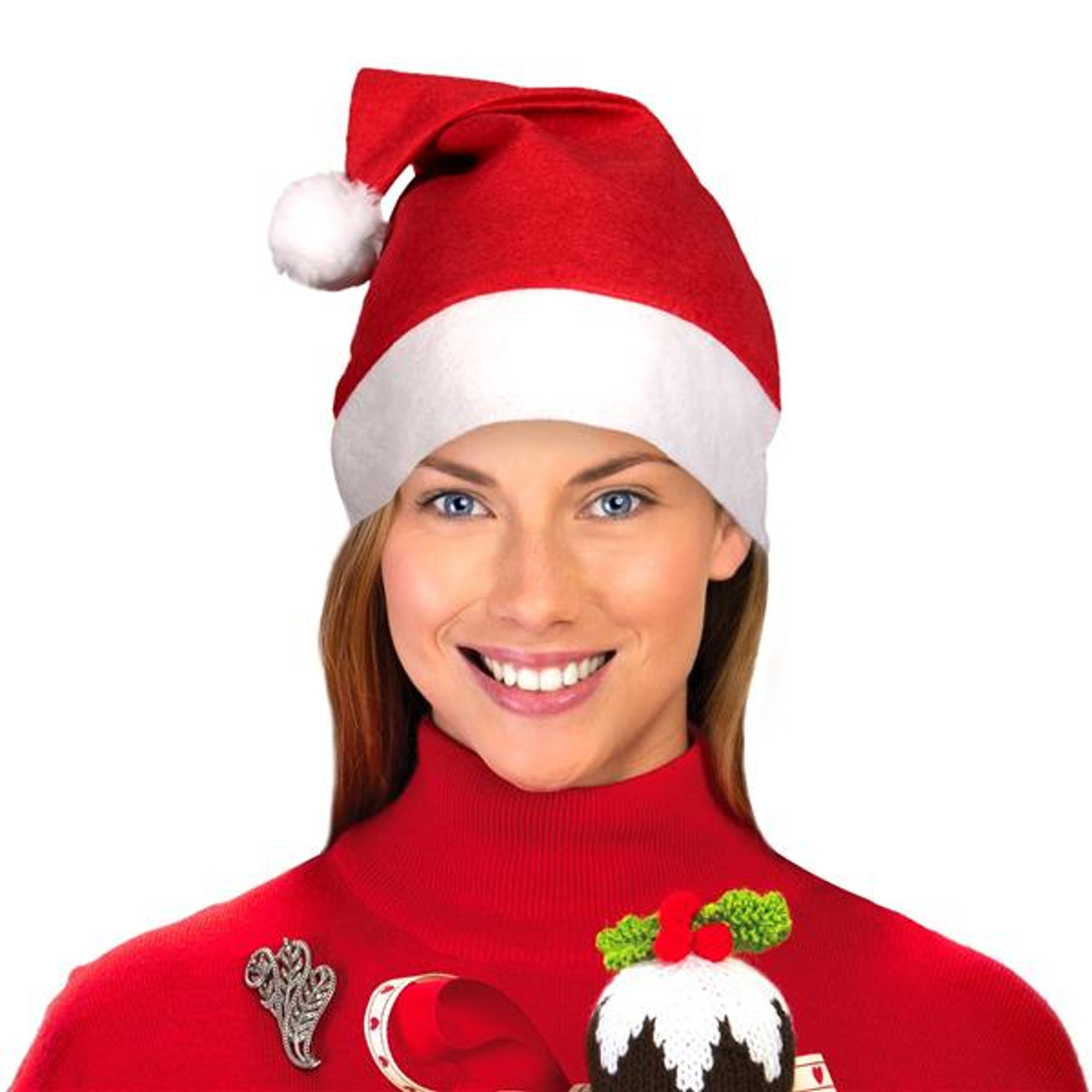 Classic Santa Hats Bulk Dozen 1512d 