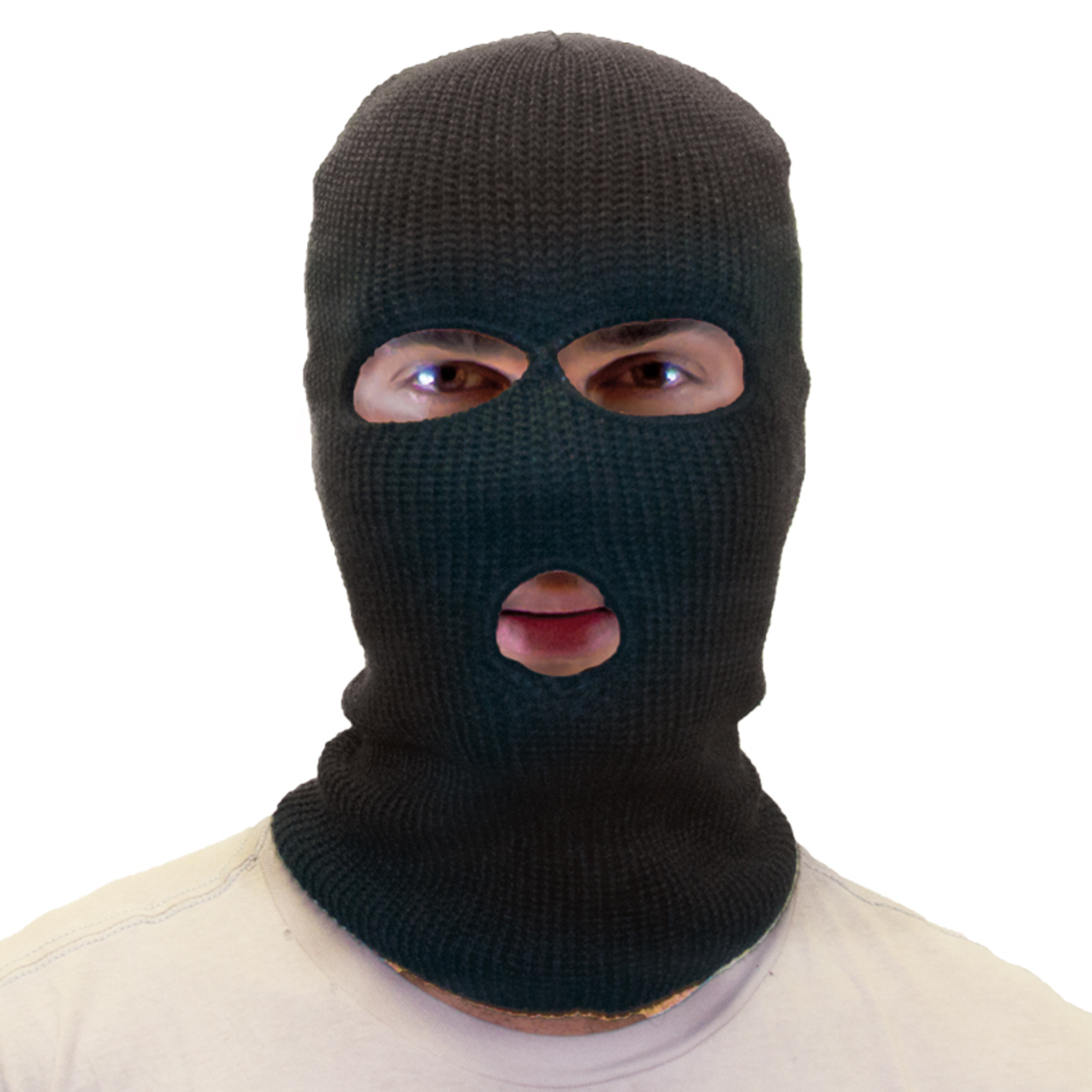 Three Hole Knit Ski Mask Black 3056 Private Island Party