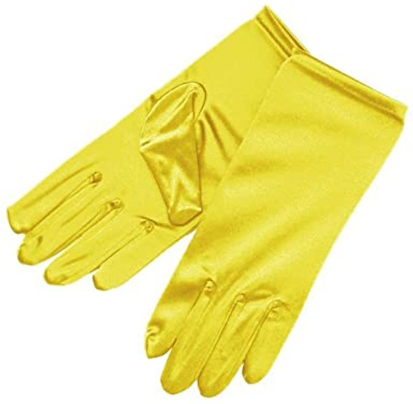 Short Satin Gloves Yellow 9" 5110Y