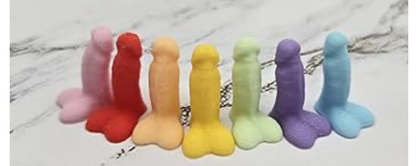 5PCS Bag of Dicks, Bulk Rainbow Tiny Penis Party Favors, Funny Bachelorette