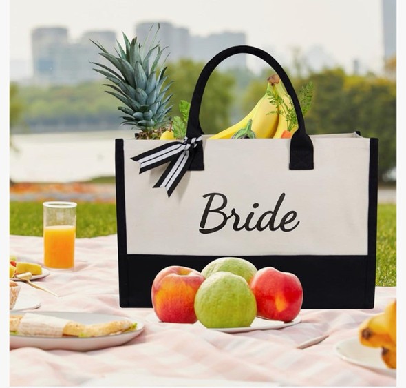 Bride  Canvas Bag, Bridal Shower Gifts for Bride, Wedding