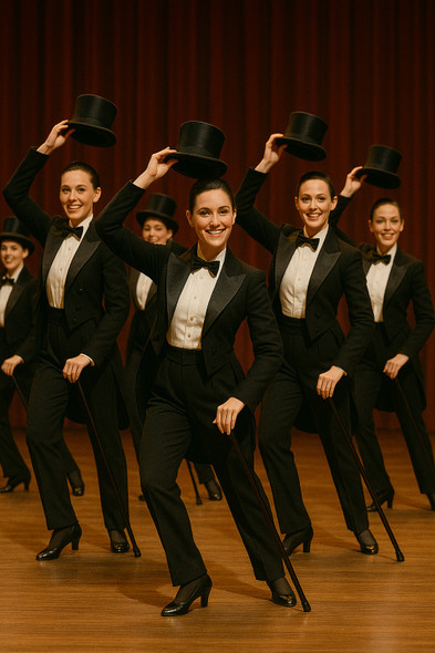 Dancers Top Hat Black Felt 1350DZ