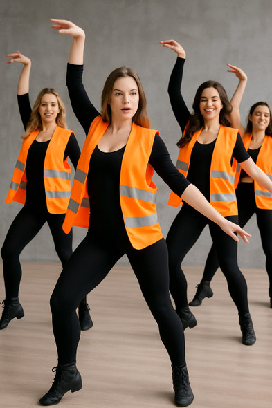  Female Dancer Construction Worker Vest Medium Large Standard 40" 12 PACK 8607A