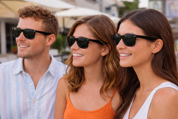 Polarized Bulk Sunglasses 12 PACK Glare Blocking 80's Style Blues Brothers 111