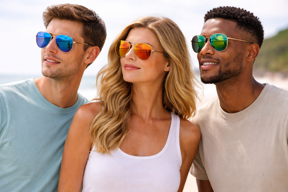 Polarized Aviator Sunglasses 12 PACK Bulk Glare Blocking Style 112