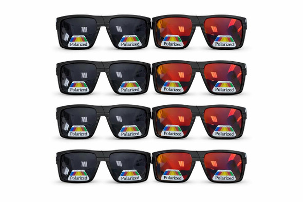   Polarized Thick Square Sunglasses Bulk Sport Glare Blocking Style 115 