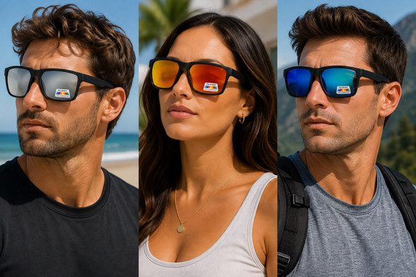 Polarized Sport Wraparound Sunglasses Bulk Sport Glare Blocking Style 116
