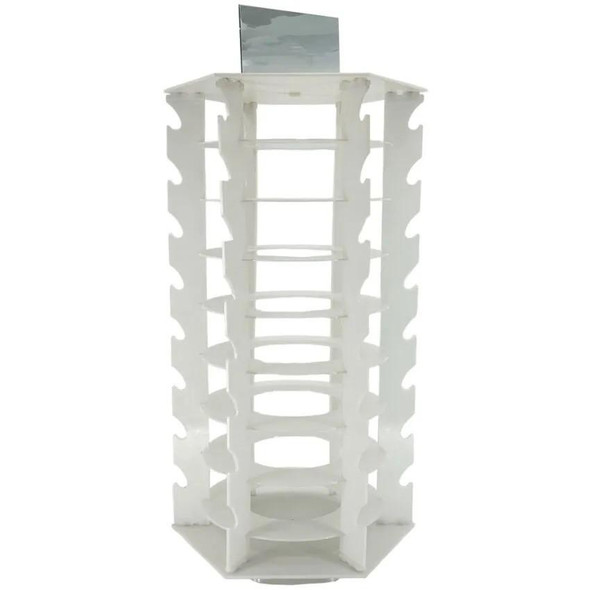  Sunglasses Rack  48" Standard White  Rotating  w/ Mirror 28.5  x 13.5 11700 
