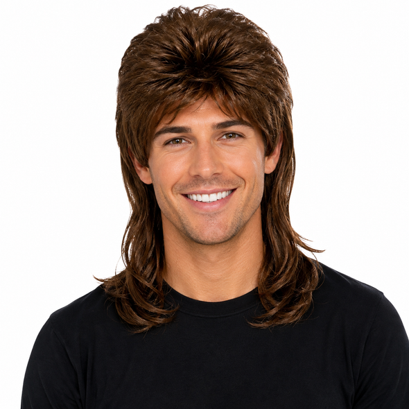 Brown Mullet Wig 6041